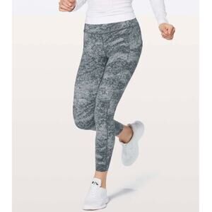 Lululemon Fast & Free Tight 7/8 II Nulux 25" Leggings – Area Ice Grey - size 10